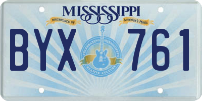 MS license plate BYX761