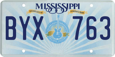 MS license plate BYX763
