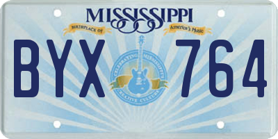 MS license plate BYX764