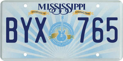 MS license plate BYX765