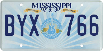 MS license plate BYX766