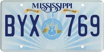 MS license plate BYX769
