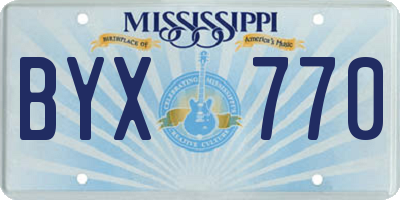 MS license plate BYX770