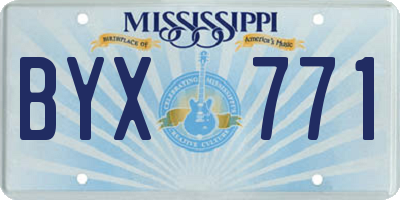 MS license plate BYX771