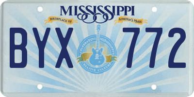 MS license plate BYX772