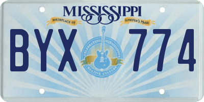 MS license plate BYX774