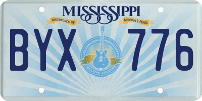 MS license plate BYX776