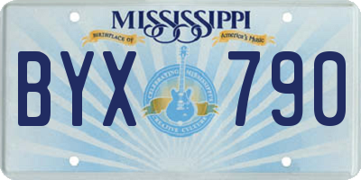 MS license plate BYX790