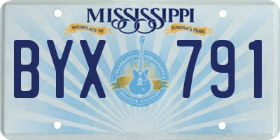 MS license plate BYX791