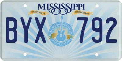 MS license plate BYX792