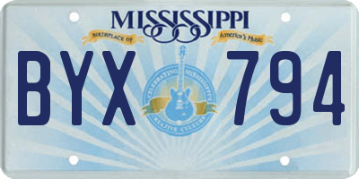 MS license plate BYX794
