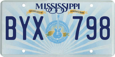 MS license plate BYX798