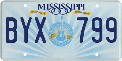 MS license plate BYX799