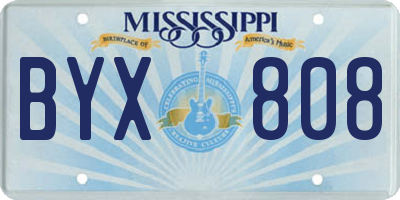 MS license plate BYX808