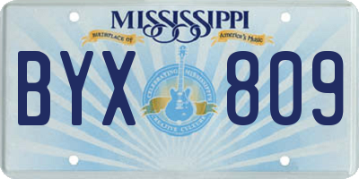 MS license plate BYX809