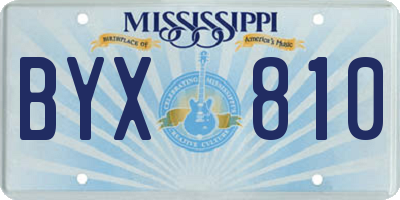 MS license plate BYX810
