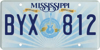 MS license plate BYX812
