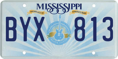 MS license plate BYX813
