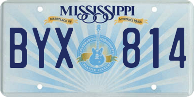 MS license plate BYX814