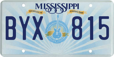 MS license plate BYX815