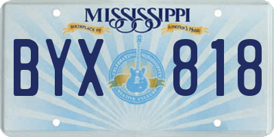 MS license plate BYX818