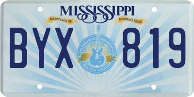 MS license plate BYX819