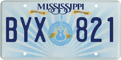 MS license plate BYX821
