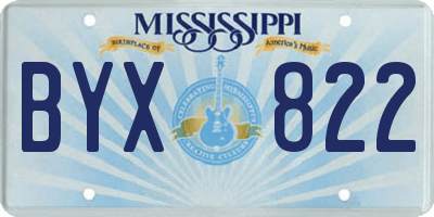 MS license plate BYX822