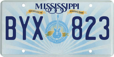 MS license plate BYX823
