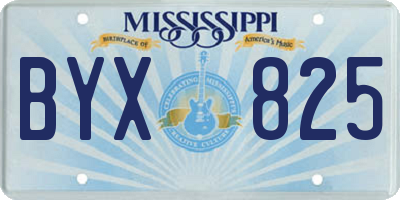 MS license plate BYX825