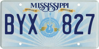 MS license plate BYX827