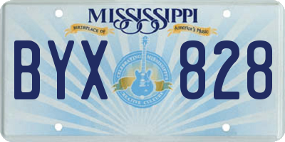 MS license plate BYX828