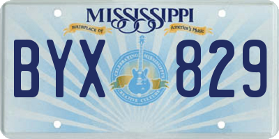 MS license plate BYX829