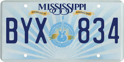 MS license plate BYX834