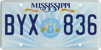 MS license plate BYX836
