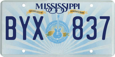 MS license plate BYX837