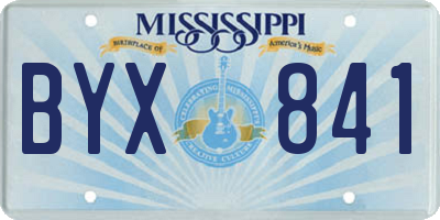MS license plate BYX841