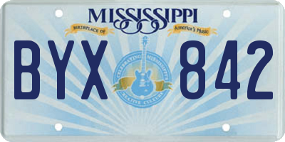 MS license plate BYX842