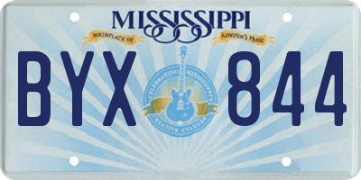 MS license plate BYX844