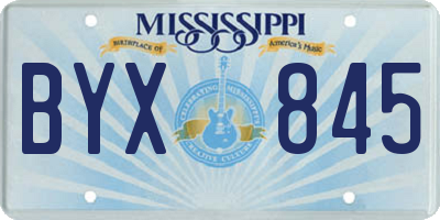 MS license plate BYX845