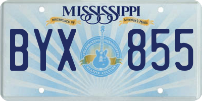 MS license plate BYX855