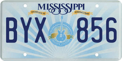 MS license plate BYX856