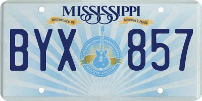 MS license plate BYX857