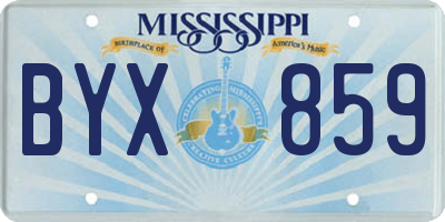 MS license plate BYX859