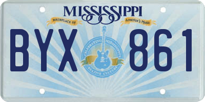MS license plate BYX861