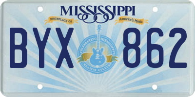 MS license plate BYX862