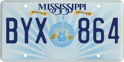 MS license plate BYX864