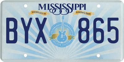 MS license plate BYX865