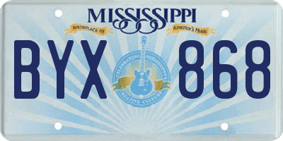 MS license plate BYX868