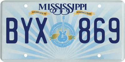 MS license plate BYX869